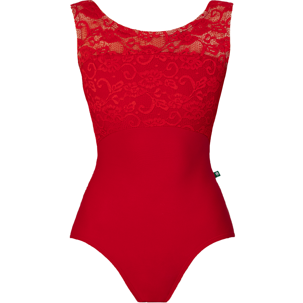 Red lace leotard sales