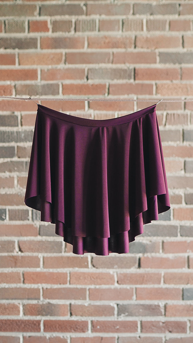 Plum Purple SAB Style Pull-On Short Ballet Skirt - Shop Now – Luckyleo ...